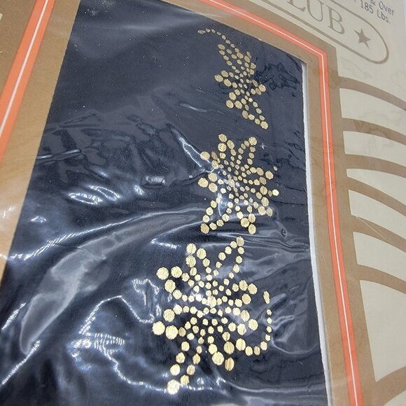 Vintage Charter Club Pantyhose Sparkling Flowers Velvet Sheer Control Top Size C - Picture 4 of 4